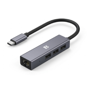铝合金Type-C千兆网卡USB3.0 HUB集线器｜AX88179A+RTS5411T双芯片 Win11免驱 手机/Switch有线网卡 苹果MacBook扩展坞