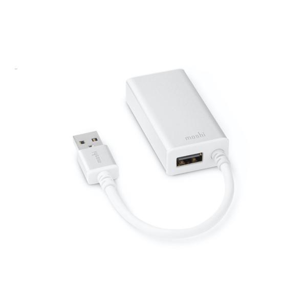 摩仕Moshi 免驱USB3.0转RJ45千网卡口有线台式机电脑外接USB网口转换器HUB 小螃蟹RTL8153B Gigabit Ethernet Adapter 99MO023209