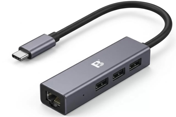 铝合金Type-C千兆网卡USB3.0 HUB集线器｜AX88179A+RTS5411T双芯片 Win11免驱 手机/Switch有线网卡 苹果MacBook扩展坞