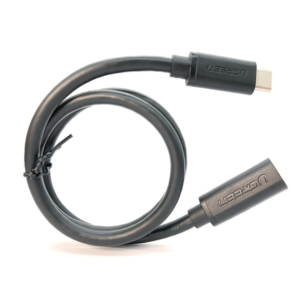UGREEN USB C 型延长线Type-c延长线公转母转接线USB3.2数据线4K投屏线扩展坞硬盘连接线Thunderbolt 3 兼容 MacBook Pro iPad Pro 戴尔 XPS Surface Switch DJI Mavic Dongle Hub，1.5 英尺