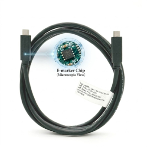 HOTRON惠普HP原装5A 100W Type-C-C快充 内置E-marker芯片L42425-001 1.8米 usb3.2 gen2 Type-C对C数据线拆解PD快充高速数据传输4K视频显示器线