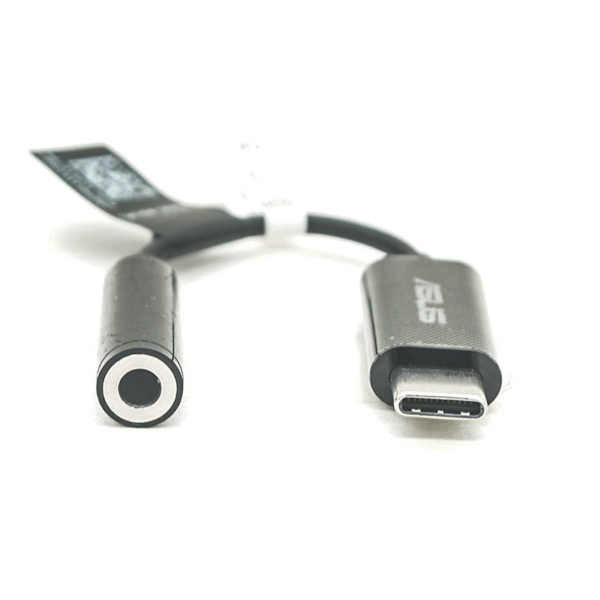 全新原装ASUS华硕Hi-Res AUDIO认证 ESS ES9260Q晶片 MU3C-AD(M) Type-C USB-C转3.5mm耳机转接头 DAC转接器音频转接线MECA14025-0024