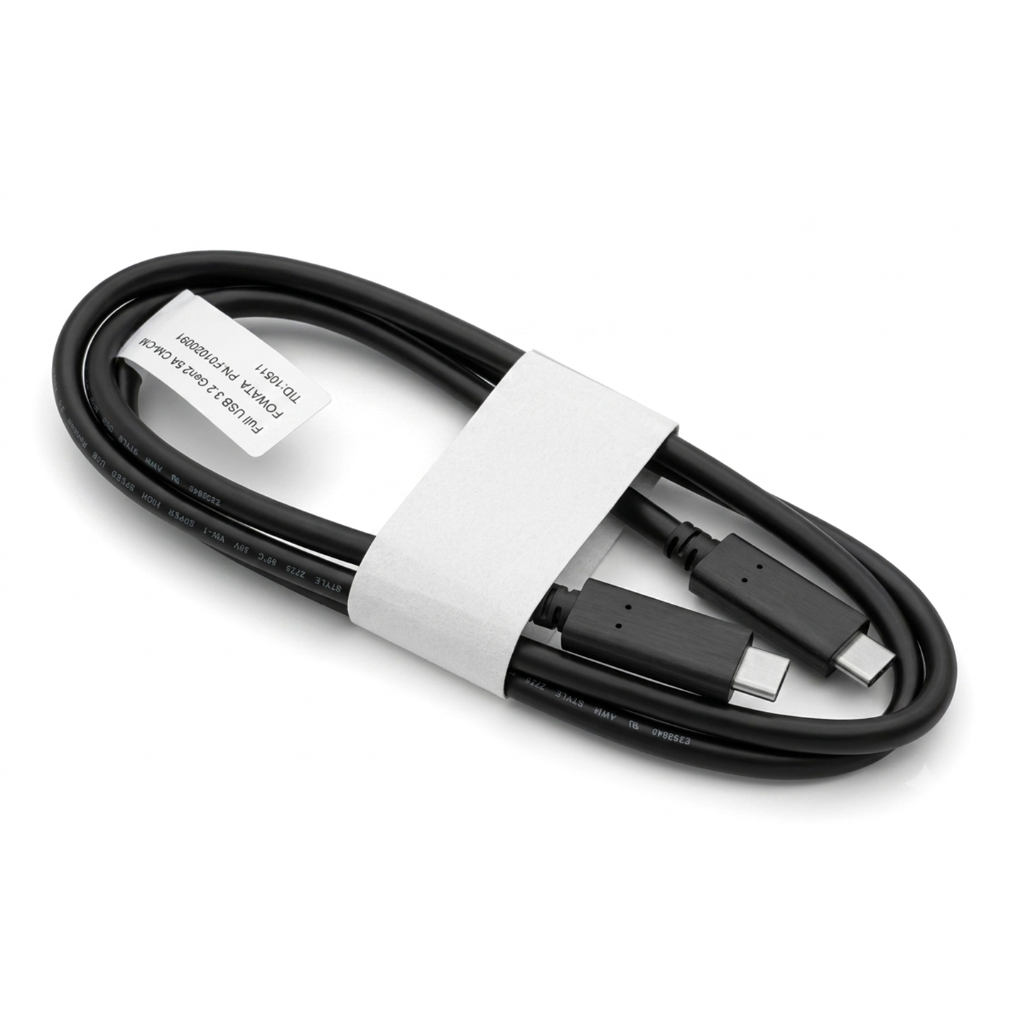 D0018100R75TP USB3.2 Gen2 Type-C数据线 20Gbps高速传输 100W PD快充 5A电流 4K视频输出 双CC全功能 CM-CM