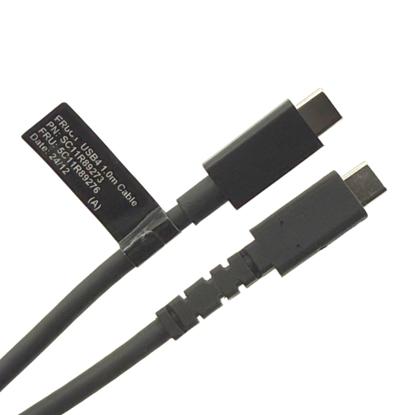 适用于ThinkPad Thunderbolt 4 雷电4/USB4 数据线 (240W PD3.1快充) - 1米 | 适用于ThinkPad Dock Gen2 (5500/7500) | 原装配件 FRU 5C11S03636 / 5C11R89276