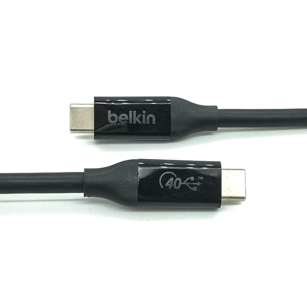 贝尔金Belkin Thunderbolt 4 Certified 英特尔认证雷电4数据线Type-C to usb-c Cable 2.6ft 40Gbps 100W 8K视频