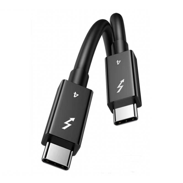 Intel雷电4数据线0.5m软线满速40G扩展坞显卡坞兼容usb4/3.2 PD3.1 240W 4K 120Hz 8K HDR 双Type c PD快充线1.5ft (0.5m) Thunderbolt™ 4 USB-C® Cable显示器投屏
