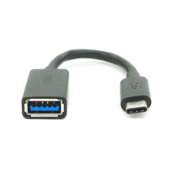 贝尔金USB C type c to USB A母OTG转换器线 雷电3转普通USB 3.1接口belkin usb type-c to usb-a 3.0 adapter (otg) usb-if certified black