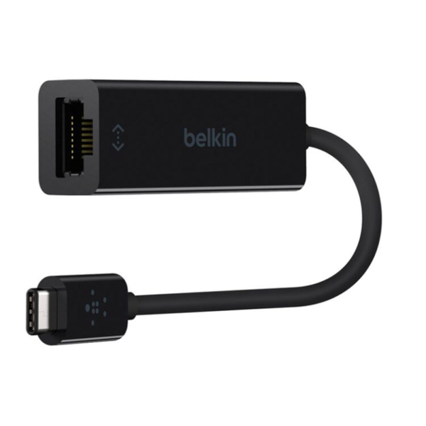 贝尔金belkin USB C 转千兆以太网适配器 F2CU040 1000M Type c to RJ45 Gigabit Ethernet Adapter 免驱适用iphone 15/16 ipad Macbook pro