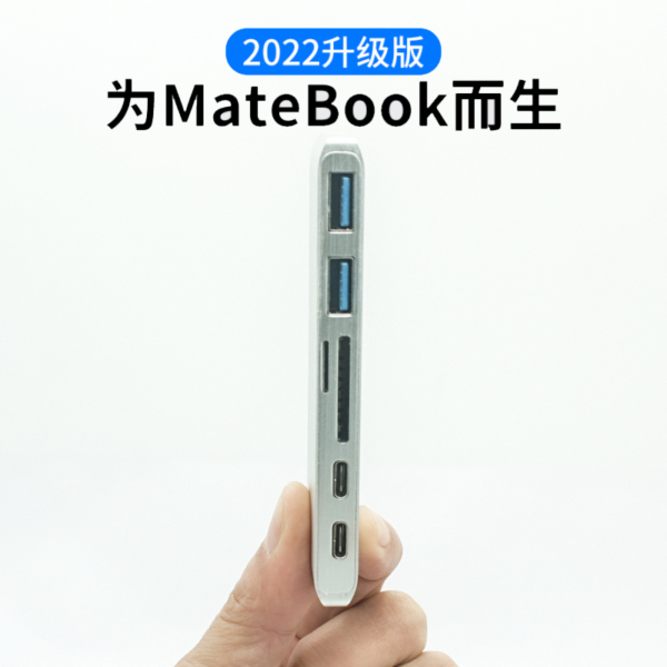 领英Genesys双Type C Hub 集线器扩展器转接器适用于MacBook Pro/Air 2016-2021款40Gbs Thunderbolt 3直通充电/ 带2个USB 3.0 / TF和SD 读卡器
