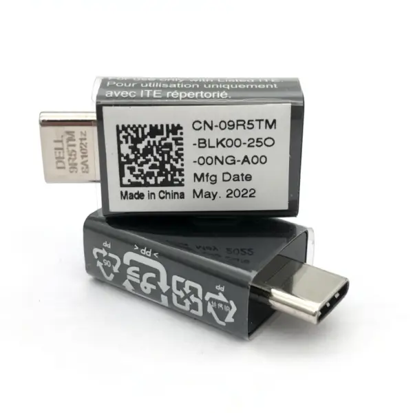全新原装戴尔DELL USB C公头转USB A 3.1 Gen2母头适配器 10Gbps 15瓦 转接头 DP/N 09R5TM SA1021z Adapter USB C TO USB A